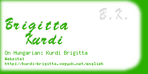 brigitta kurdi business card